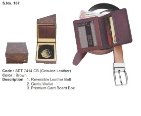 Gift Set ( 2-in-1) GENUINE LEATHER