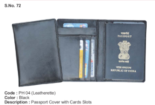 Passport Cover with card slots - Leatherette