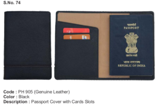 Passport Cover with card slots  - Genuine Leather