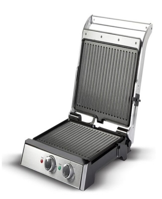 TOASTINO 4 SLICE GRILL AND BBQ WITH TIMER 2000 W, 180 Degree opening Sandwich grill plate Sliver,