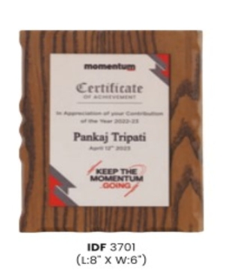 Mementos&Plaques -Momentum Certificate