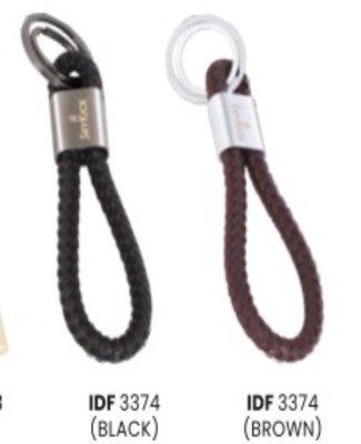 Keychains -Sky Kick Black Brown with PVC Pouch