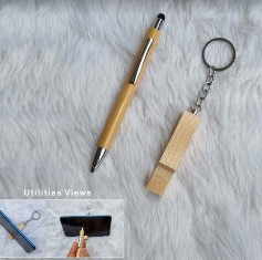 Pen & Key Chain Gift Combos Bamboo