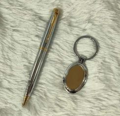 Pen & Key Chain Gift Combos Chrome Gold