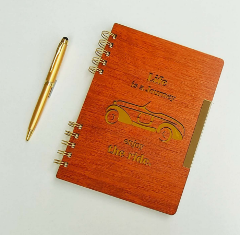 Pen & Notebook Gift Combos  sparkel wood / gold