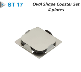 Steel Novelties S S Oval Square Coaster