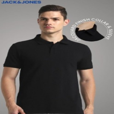 JACQUARD POLO BLACK