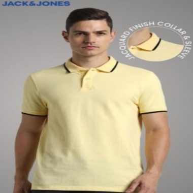 JACQUARD POLO YELLOW TIPPING