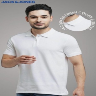 JACQUARD POLO WHITE