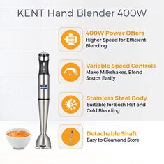 KENT HAND BLENDER 400W SS