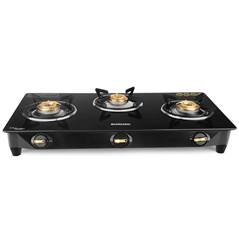 Flare Glass top Gas stove, 3 Burners