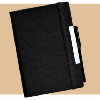 Multicolor A 5 dateless hard bound notebook with pen (192 Pages), Multicolor