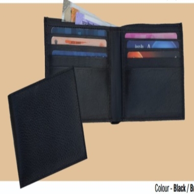 Mens Wallet - Genuine Leather , Black/Brown/Croco Tan