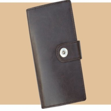 Female Clutch Wallet - Leatherette, Brown