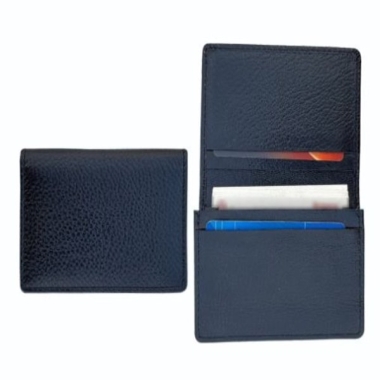 Card Holder - Genuine Leather, Black/Brown