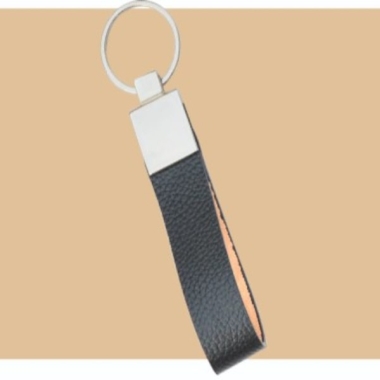 Key Ring - Genuine Leather, Black