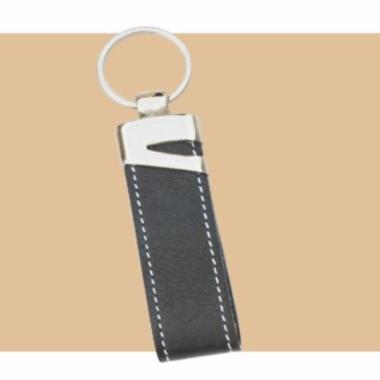 Key Ring - Genuine Leather, Black