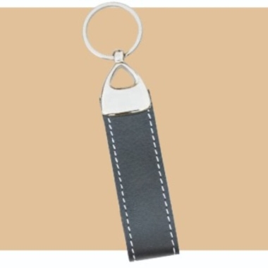 Key Ring - Genuine Leather, Black
