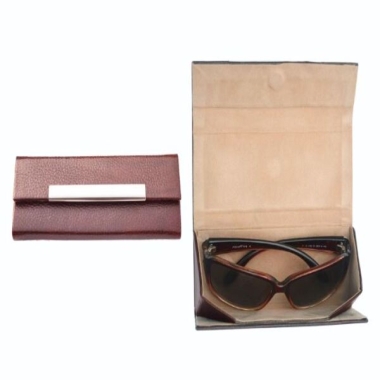 Spectacle Case - Genuine Leather, Brown