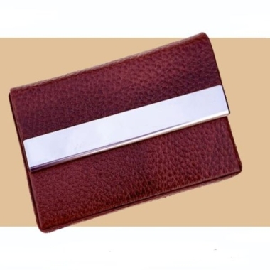 Visiting Card Holder - Genuine Leather, Brown