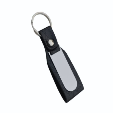 Key Ring - Leatherette, Black