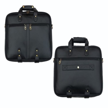 Laptop Bag - Leatherette, Black
