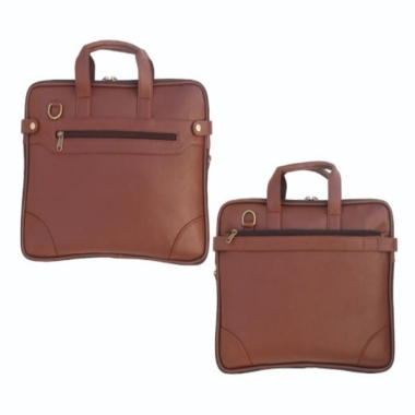 Laptop Bag - Leatherette, Tan