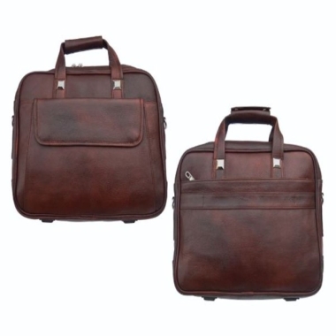 Laptop Bag - Genuine Leather, Brown