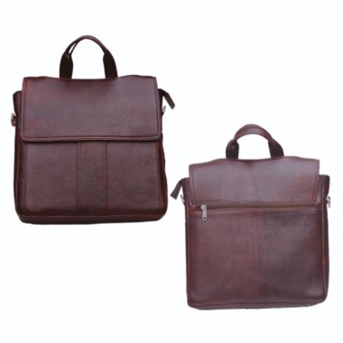 Laptop Bag - Genuine Leather, Brown