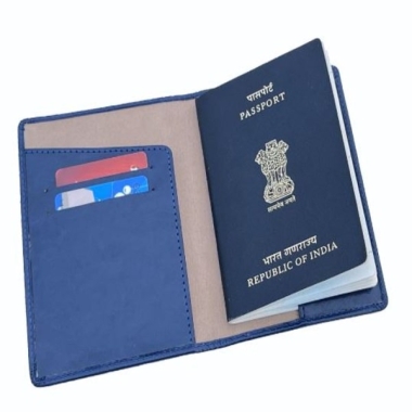 Passport Cover with card slots  - Genuine Leather, Brown