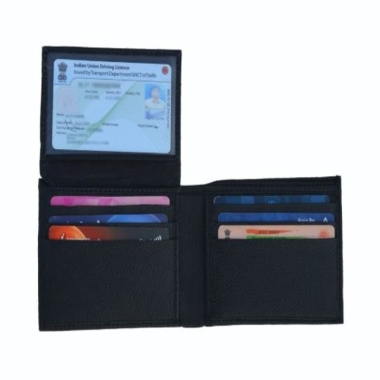 Mens Wallet - Genuine Leather , Black