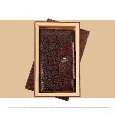 Unisex Wallet with Mobile Pocket- Genuine Leather , Brown