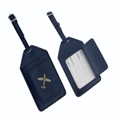 Luggage Tag - Leatherette, Black