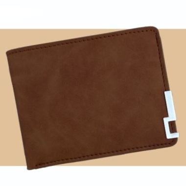 Mens Wallet - Leatherette, Tan/Grey