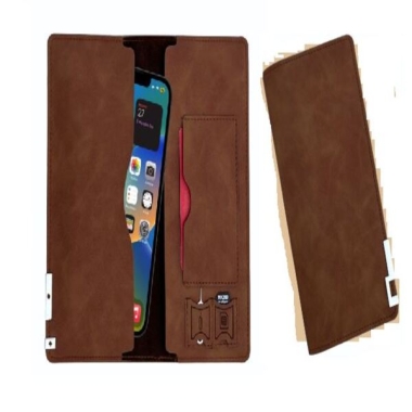 Unisex Mobile & Travel Wallet - Leatherette, Tan