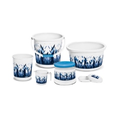 BATH SET VECTOR DESIGNER BATH SET-6PCS- WHITE