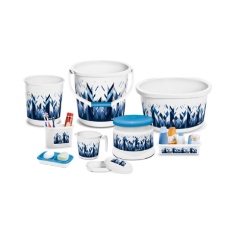 BATH SET VECTOR DESIGNER BATH SET-9 PCS - WHITE