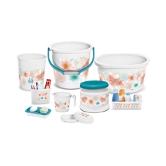 BATH SET OASIS WASTE PAPER BATH SET - 9PCS