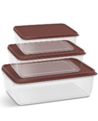 KITCHEN CONTAINER FLAT MAX MEDIUM-3 PCS SET -(800 +1600 +2500