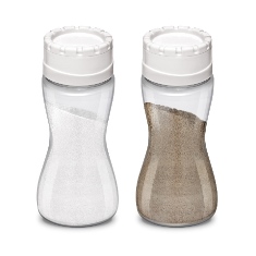 PET CONTAINERS SALT & PEPPER DISPEN-2 PCS SET