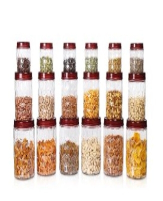 PET CONTAINERS HEXA JAR 18 PCS SET