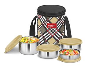 TIFFIN SMART MEAL 4 STEEL CONTAINERS