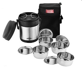 TIFFIN HOT MEAL 4 THERMOSTEEL TIFFIN CASE