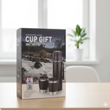 Combo Set -Vacuum Flask 850 ML + 2 mugs (280ml)