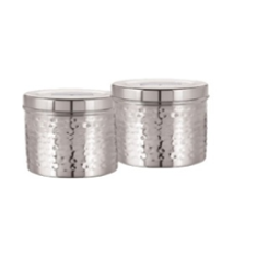 Hammered Deep Dabba 2 Pcs Set -13