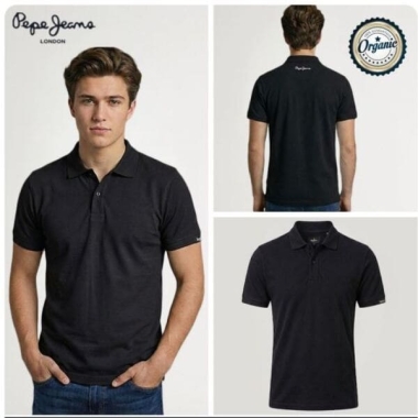 Organic Polo T-Shirt Black