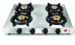 STAINLESS STEEL LPG STOVES- 4 BR PIGEON HOB 9