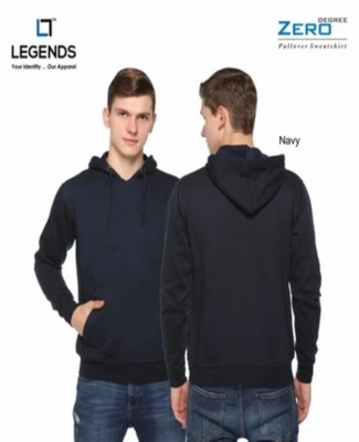 Zero Degree Hoodie Sweatshirt without Zipper(Navy Blue)