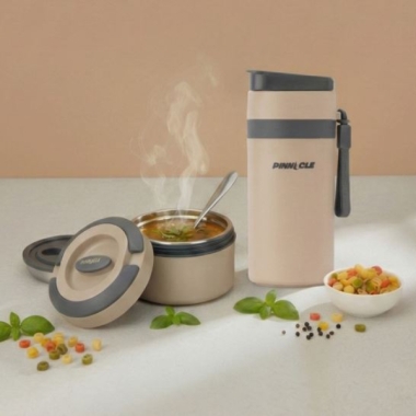 PRIME + PIXEL Lunch Kit -2 Pc X 400 ML With Steel Inner + 1 Pc X 600 ML Insulated Bottle with Steel Inner