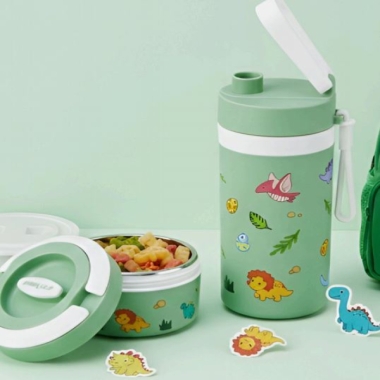 PRIME + PIXEL Lunch Kit -1 Pc X 400 ML With Steel Inner + 1 Pc X 400 ML Insulated Bottle with Steel Inner